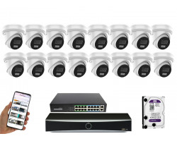 16 камер видеонаблюдения Hikvision DS-2CD2383G2-LI2U | комплект