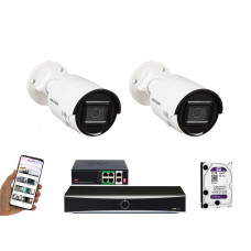 2 камеры видеонаблюдения Hikvision DS-2CD2083G2-LI | комплект