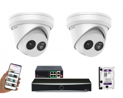 2 камеры видеонаблюдения Hikvision DS-2CD2343G2-IU | комплект