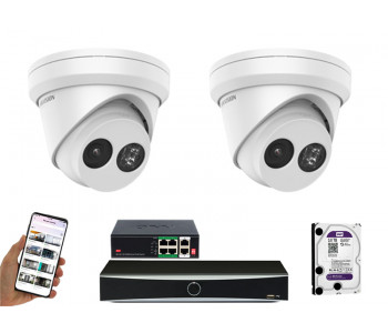 2 камеры видеонаблюдения Hikvision DS-2CD2343G2-IU | комплект
