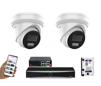 2 камеры видеонаблюдения Hikvision DS-2CD2383G2-LI2U | комплект