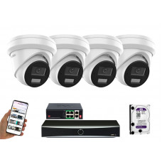 4 камери відеоспостереження Hikvision DS-2CD2383G2-LI2U | комплект