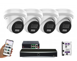 4 камеры видеонаблюдения Hikvision DS-2CD2383G2-LI2U | комплект
