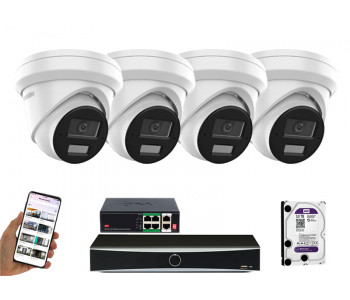 4 камеры видеонаблюдения Hikvision DS-2CD2383G2-LI2U | комплект