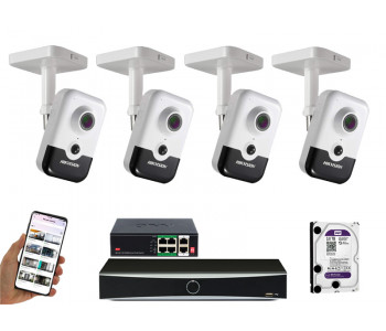 4 камеры видеонаблюдения Hikvision DS-2CD2443G2-I | комплект