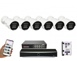 6 камер видеонаблюдения Hikvision DS-2CD2043G2-LI | комплект