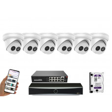 6 камер відеоспостереження Hikvision DS-2CD2363G2-IU | комплект