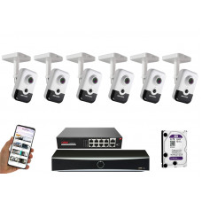 6 камер відеоспостереження Hikvision DS-2CD2443G2-I | комплект