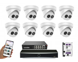 8 камер видеонаблюдения Hikvision DS-2CD2363G2-IU | комплект
