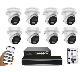 8 камер видеонаблюдения Hikvision DS-2CD2383G2-LI2U | комплект
