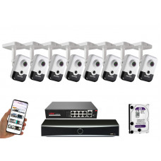 8 камер відеоспостереження Hikvision DS-2CD2443G2-I | комплект 8 камер відеоспостереження Hikvision DS-2CD2443G2-I | комплект