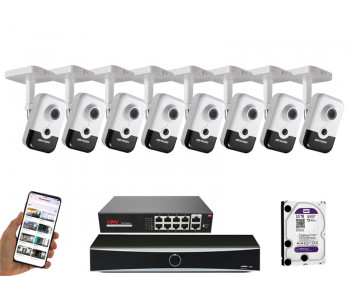 8 камер видеонаблюдения Hikvision DS-2CD2443G2-I | комплект