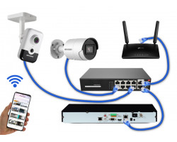 2 камеры видеонаблюдения Hikvision DS-2CD2343G2-IU | комплект