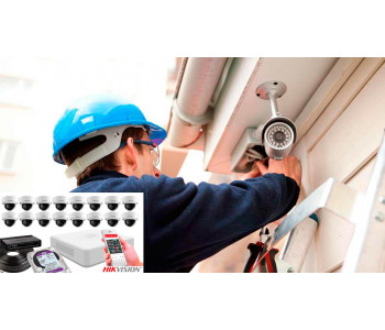 Установка комплекта на 16 камер