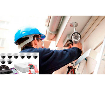 Установка комплекта на 8 камер